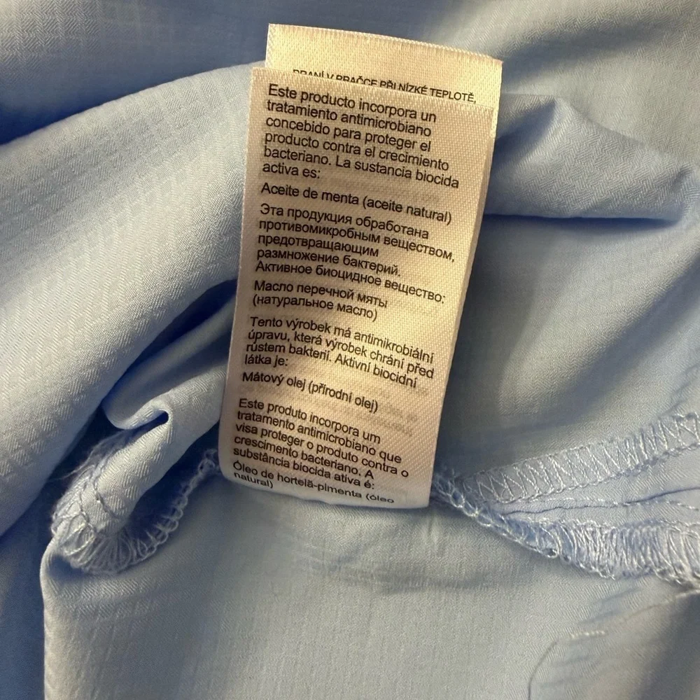 Columbia PFG Tamiami Fishing Shirt Mens Large Blue Omni Shade Long Sleeve - Picture 9 of 9